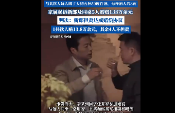 <strong>男子参加婚宴饮酒后身亡 法院判了</strong>