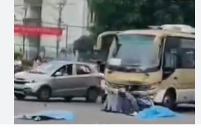 两老人送孙子上学在校门口被撞身亡
