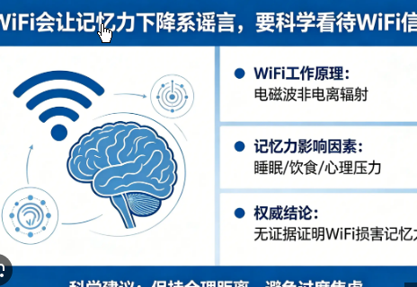 <strong>WiFi会让记忆力下降系谣言</strong>
