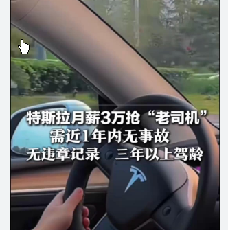 <strong>特斯拉月薪3万抢“老司机”</strong>