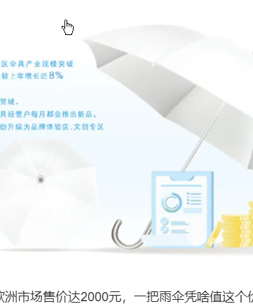<strong>一把雨伞出口欧洲市场售价达2000元</strong>