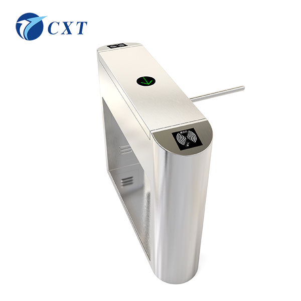 三辊闸CXT-SW128YX
型号：CXT-SW128YX

规格：1200*280*980mm

杆长：510mm

工艺：以折弯、切割、焊接、抛光、打磨等工艺生产

材料：国标304号不锈钢(可订制201不锈钢、铁烤漆

CXT-SW128YX灵动斜面三辊闸

128yx-2.jpg





1)具有故障自检和报警提示功能，方便用户维护及使用。
2)可外接任何控制设备输出的控制信号或按钮或遥控，实现单双向控制通行。
3)可任意设定单、双向自由通行。
4)自动复位功能：每转动120度即自动复位，或在规定的时间内(延时多档可调)未通行时，系统将自动取消此次通行的权限。
5)灯光指示：高亮度通行灯状态指示，指引通行。
6)防尾随功能：每过一人转动120度，如有人尾随闸机自动锁死并报警。
7)消防输入：可与消防报警信号连接，实现不断电落杆常开。
8)记忆功能：精准的信号记忆，连续多次接收合法信号时，检测最后一人通过后自动复位，大大提高了通行速度。(此功能可拨码选择)
9)报警提示功能：非法通行或冲闸时，自动发出报警提示。
10)防反转功能：通行过程中发生反转，闸杆即自动锁死且发出报警，待反转外力消失后则自动恢复通行。
11)防缓冲功能：非法通行或冲闸时，闸杆自动旋转相应角度后抱死，实现人性化防伤害。当外力消失后则自动复位。
12)无人职守：断电自动落杆，通电自动上杆。
13)动感提示：接受合法通行信号时，闸杆自动旋转约5度，轻触即柔和旋转至下一复位点后停止。
三辊闸可扩展功能：
1、 通过管理电脑实现远程控制与管理(需要指令对接)。
2、 计数功能，实现在场人数统计。
3、 个性化语音提示功能，让通道更加接近生活。
序号	名称	市场上通用系列	奔腾系列
1	转动方式	手推	电动助力
2	定位原理	光偶定点	1/500解码
3	定位方式	定位臂	水平位置、不锁定
4	传动方式	电磁阀	电机
5	上杆方式	手动	自动
6	缓冲	无	有
7	防逆转	无	有
8	噪音	大	无
9	机械磨损	大	无
10	非法报警	无	有
11	通行提示	无	有
12	使用寿命	1-3年	5-10年
13	闸杆粗	￠32	￠38
14	断电落杆	有	有
15	记忆	有	有
16	消防输入	有	有
17	反馈信号输出	有	有
创新通本着“诚信、创新、品牌”的经营理念，凭着对智能化通道闸系统十多年来地探索和积淀，以新的设计理念，打破传统格局，相续推出通道精品奔腾系列(无刷摆闸、无刷三辊闸、无刷翼闸、高档平移闸)新型高科技通道产品。创新通案例遍布全国：银行、外企、大型国企、行政单位、石化油田、客运站、移动通信、监狱、智能小区、商城超市、大厦/写字楼、休闲/运动/疗养/旅游景区。


上一篇：三辊闸CXT-SW123A下一篇：三辊闸CXT-SW120