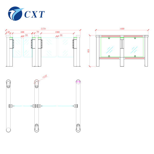  QR Code Access Speed Gate CXT-BT114A